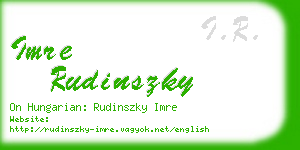 imre rudinszky business card